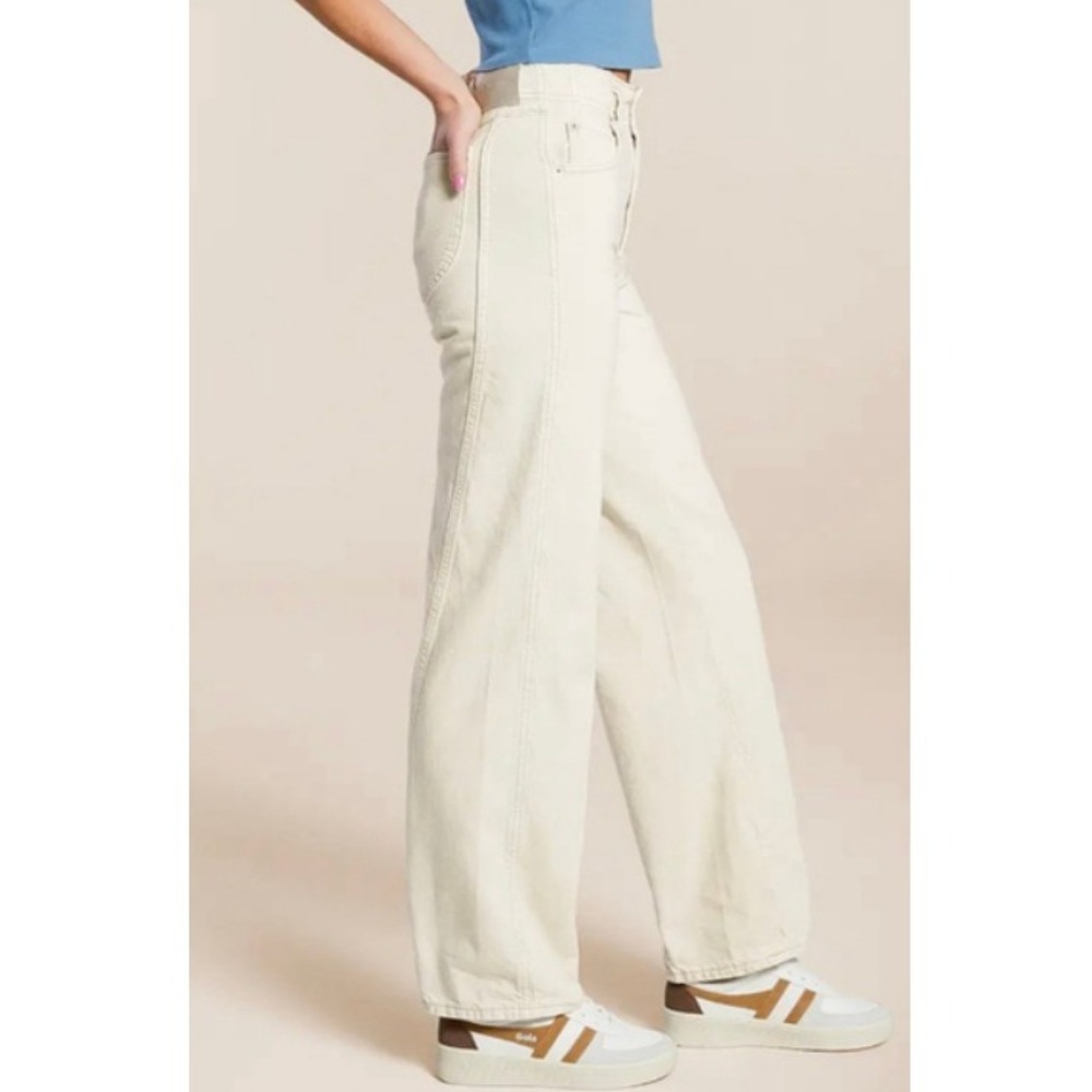 Free People We The Free Women's Cream Aster‎ Straight Jeans Size 27 NWT - Picture 3 of 13